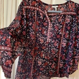 Dark Foral Joie Top